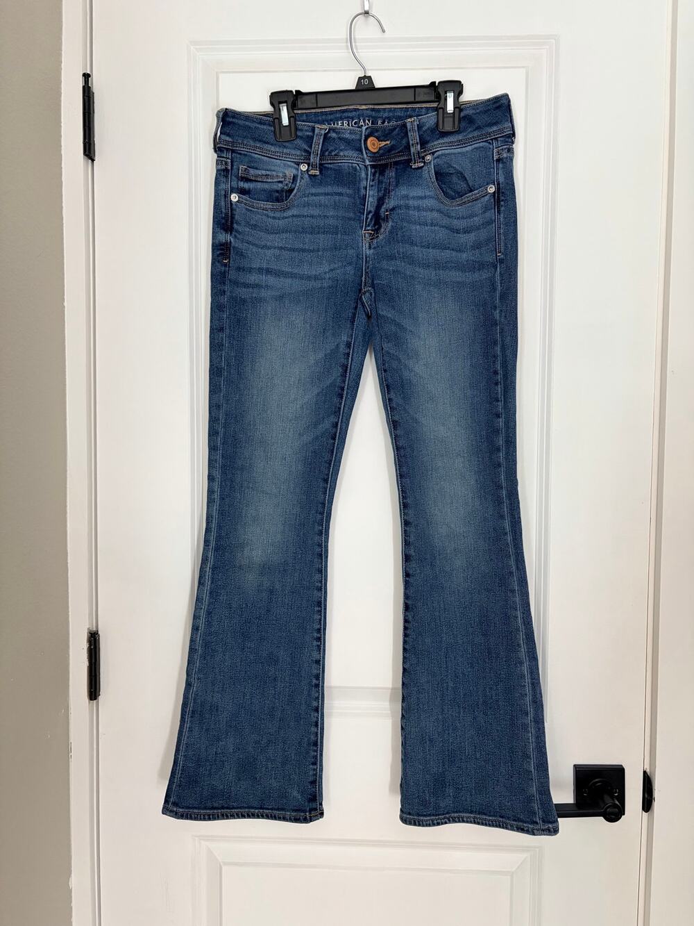 American Eagle Boot Cut Super Stretch Low Rise Jeans Size 4 Petite Y2K